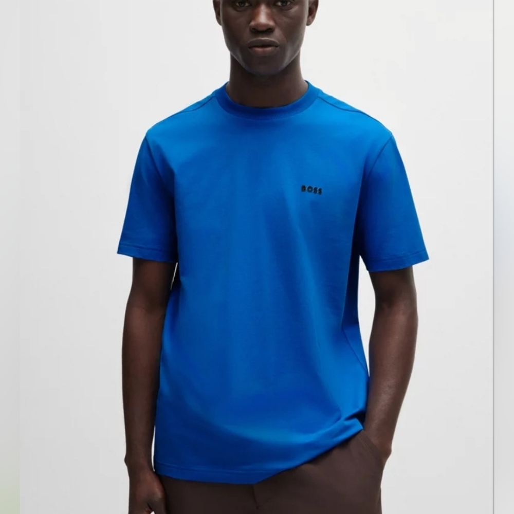 Hugo Boss HUGO Blue vertical logo tshirt L